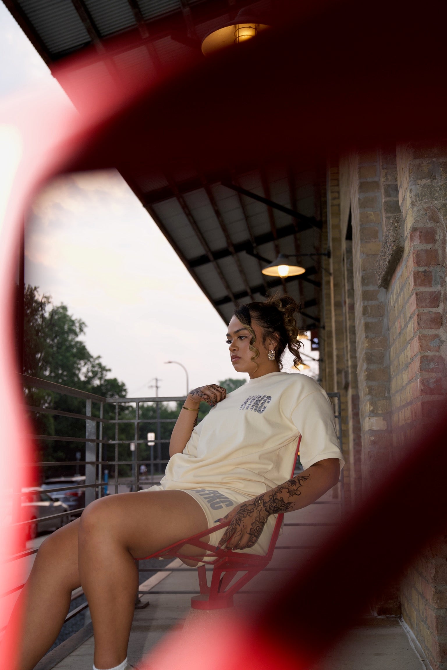 Creme “KYKC” Shorts