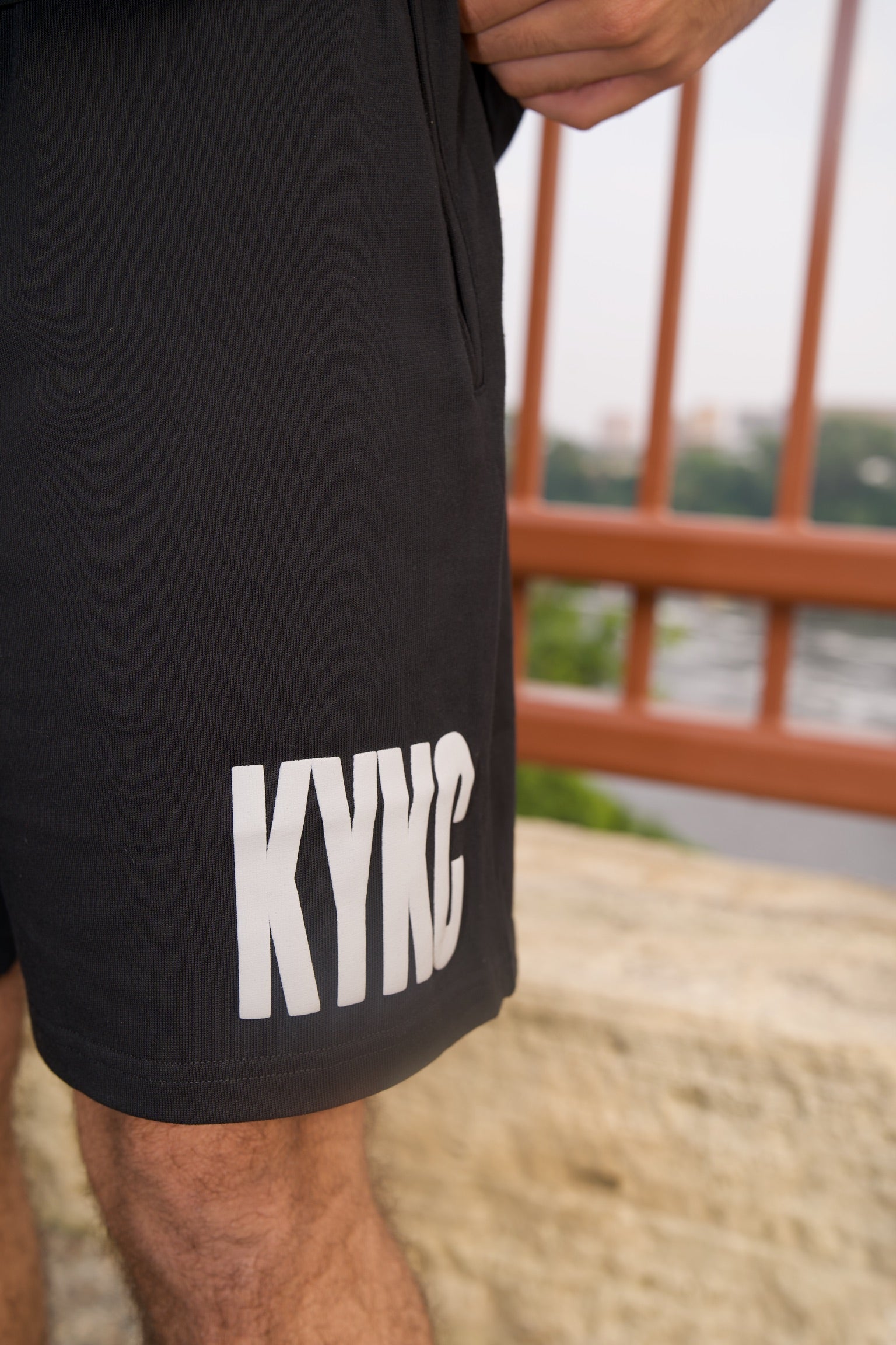 Black “KYKC” Shorts